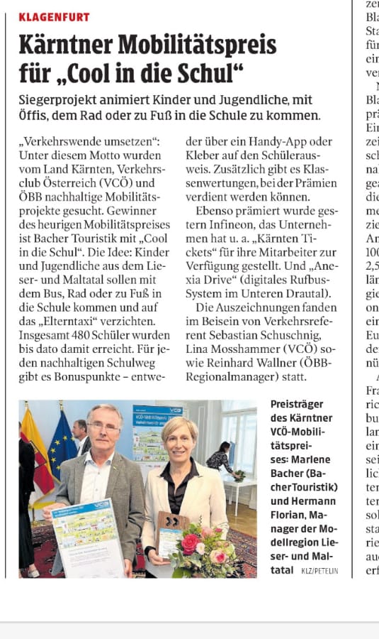 KlZeitungVCÖMobilitätspreis